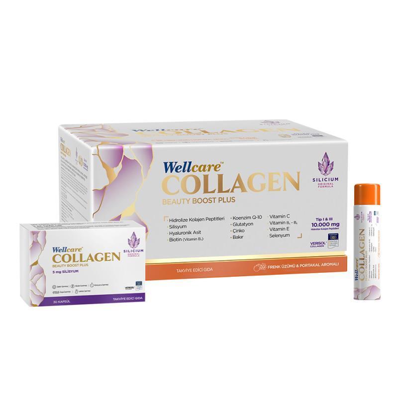 Wellcare Collagen Beauty Plus supplement with 30 tubes x 40ml white packaging Beauty Care Bag on Tampa Home & Garden Store