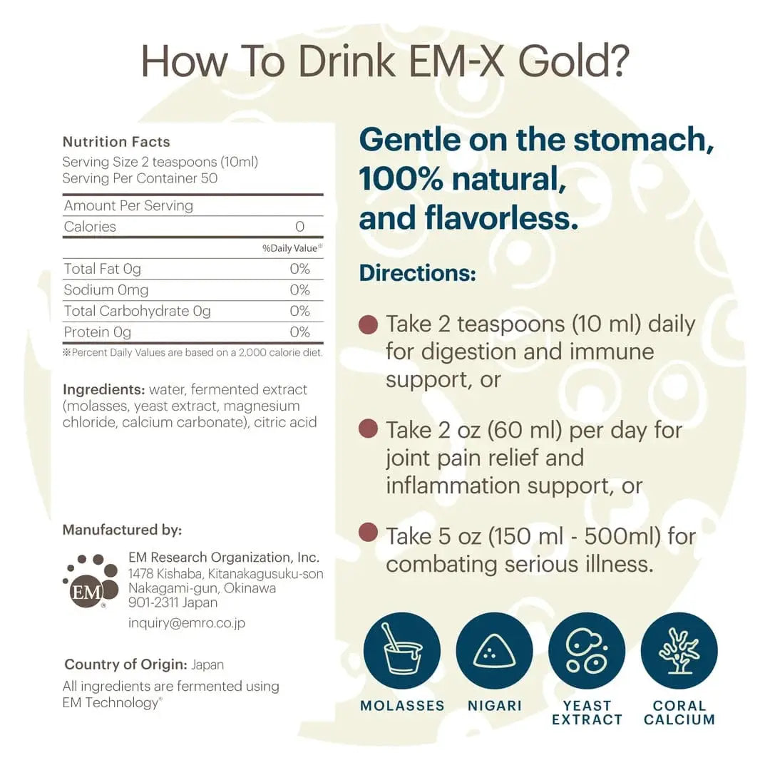 EM-X Gold Prebiotic Liquid | Immunity Booster - Tampa Home & Garden Store