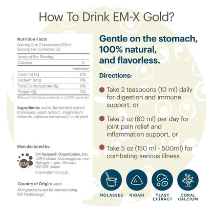 EM-X Gold Prebiotic Liquid | Immunity Booster - Tampa Home & Garden Store