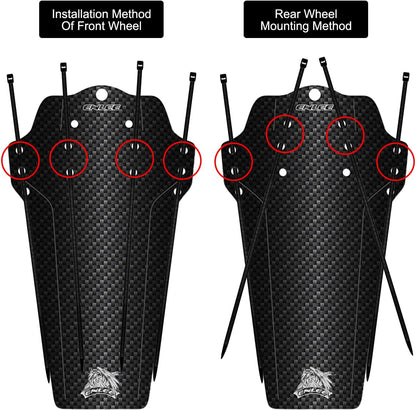 ENLEE 1PC Mountain Bike Fender - Lightweight Flexible MTB Mud Guard, Waterproof Heat-Resistant Bicycle Fenders, Universal Front and Rear 26", 27.5", 29" Plus Size and Fat Bike Wheel Sizes - Tampa Home & Garden Store
