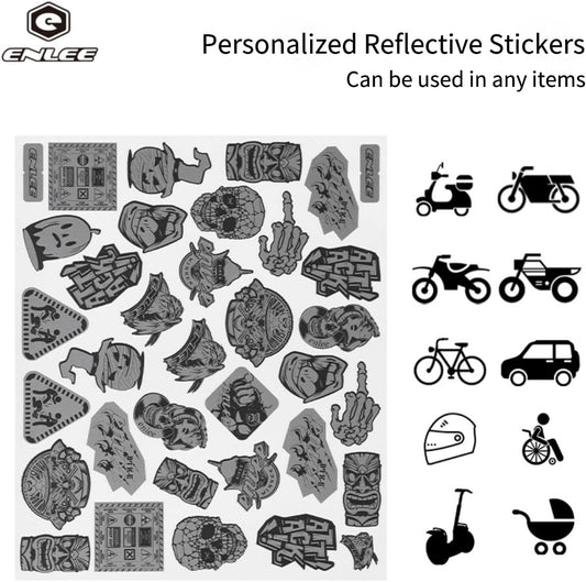 ENLEE Bicycle Reflective Stickers for Enhanced Safety - Bike Wheel Reflectors and Bicycle Stickers for Maximum Visibility E238 - Tampa Home & Garden Store