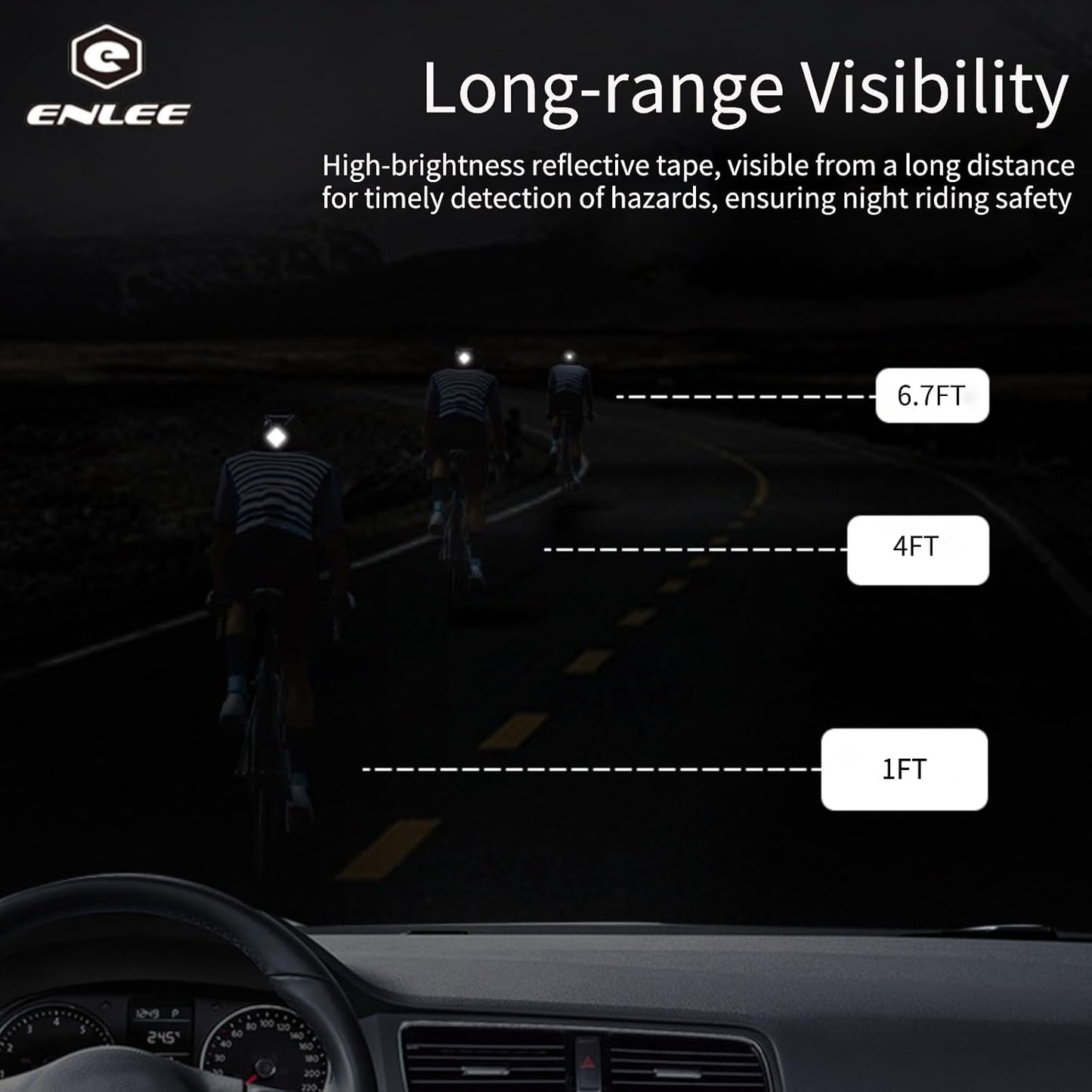 ENLEE Bicycle Reflective Stickers for Enhanced Safety - Bike Wheel Reflectors and Bicycle Stickers for Maximum Visibility E238 - Tampa Home & Garden Store