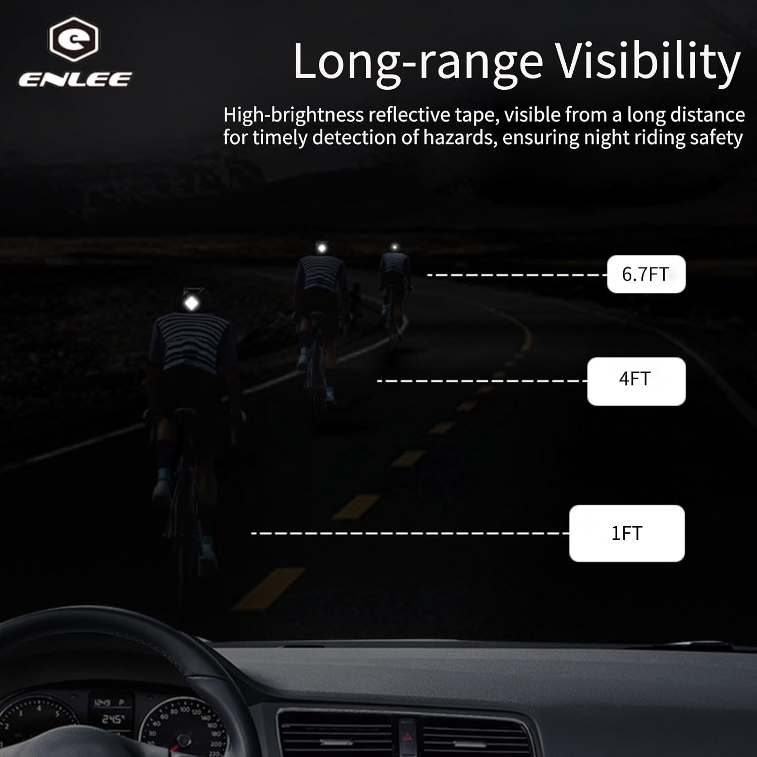 ENLEE Bicycle Reflective Stickers for Enhanced Safety - Bike Wheel Reflectors and Bicycle Stickers for Maximum Visibility E238 - Tampa Home & Garden Store