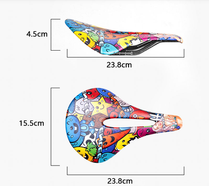ENLEE Carbon Fiber Bike Saddle Shock Absorbing Cycling Saddle Cushion for Road MTB Mountain Bikes - Tampa Home & Garden Store