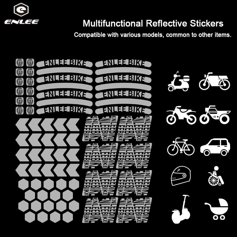 ENLEE Reflective Tape Sticker Multifunctional Bicycle Reflective Stickers for Night Cycling RS2401 - Tampa Home & Garden Store