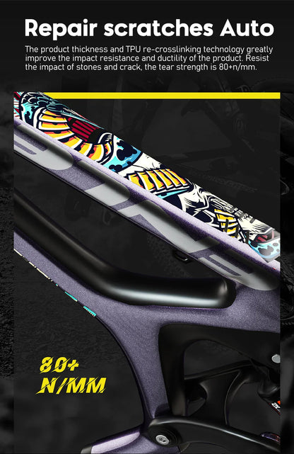 ENLEE TPU Bicycle Frame Protector Anti-Scratch Bicycle Protection Film Bike Protector Thick Sticker Strong Upgraded Material - Tampa Home & Garden Store