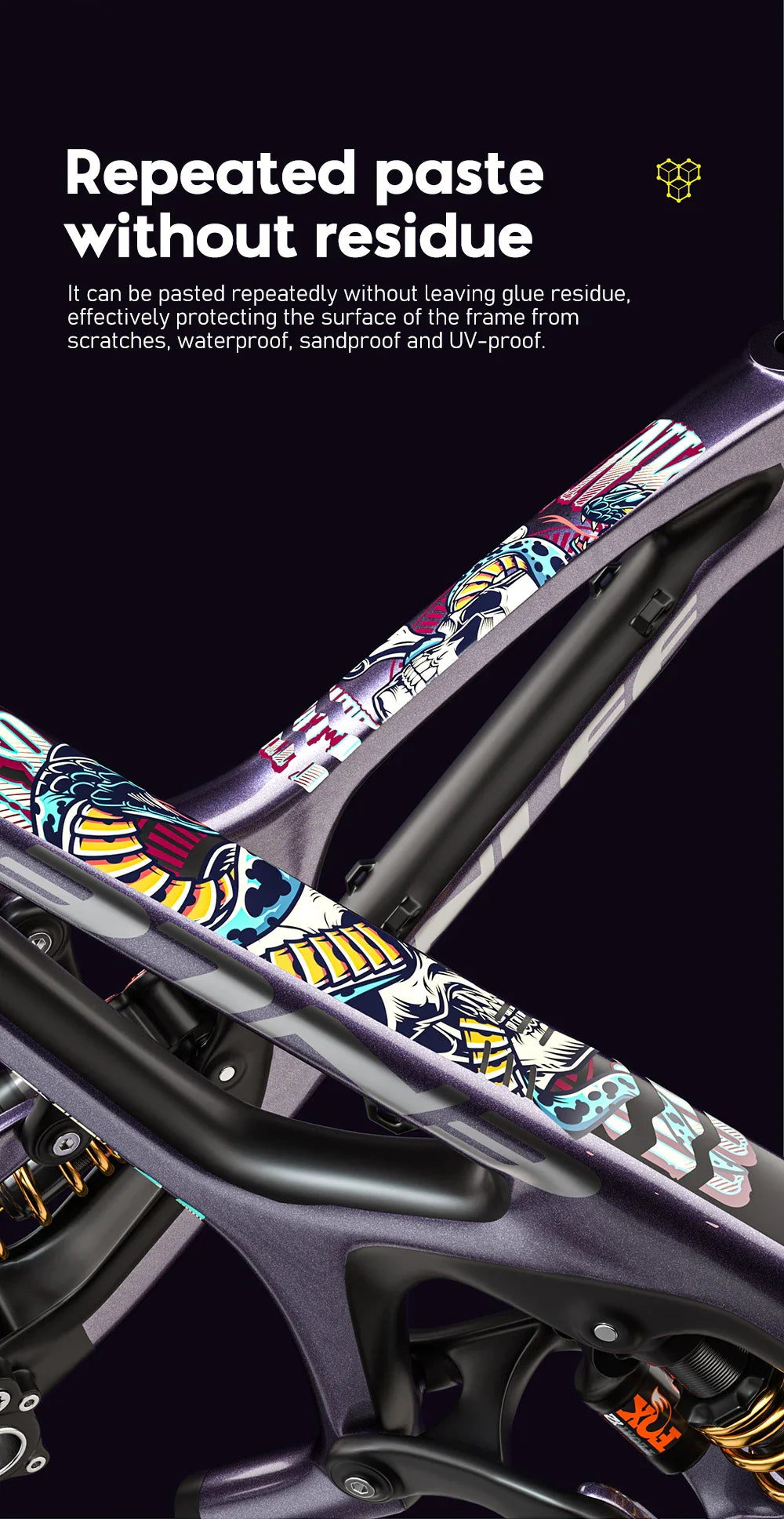 ENLEE TPU Bicycle Frame Protector Anti-Scratch Bicycle Protection Film Bike Protector Thick Sticker Strong Upgraded Material - Tampa Home & Garden Store