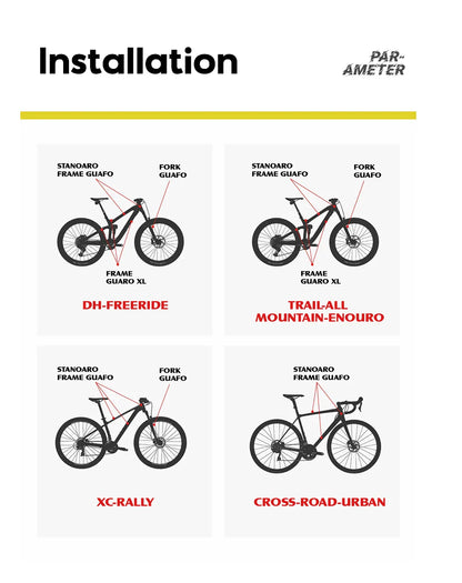 ENLEE TPU Bicycle Frame Protector Anti-Scratch Bicycle Protection Film Bike Protector Thick Sticker Strong Upgraded Material - Tampa Home & Garden Store
