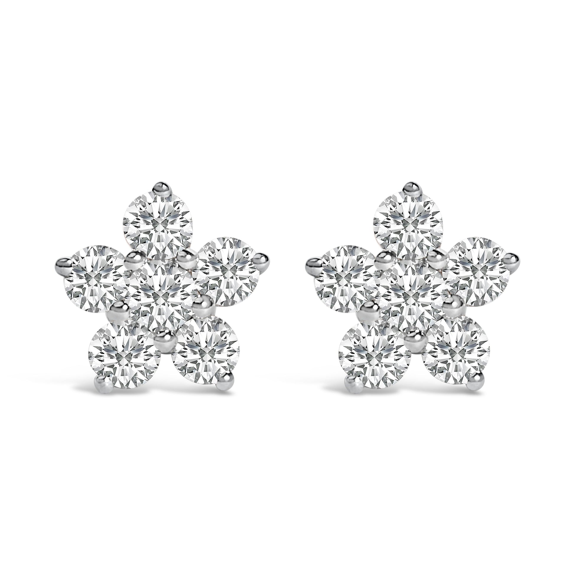 Star stud earrings 10K white gold lab-grown diamonds 1/2 cttw on Tampa Home & Garden Store