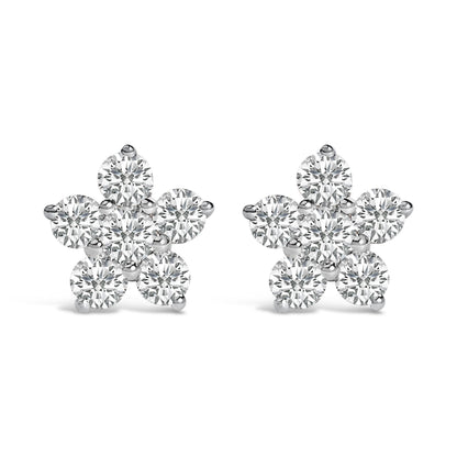 Star stud earrings 10K white gold lab-grown diamonds 1/2 cttw on Tampa Home & Garden Store