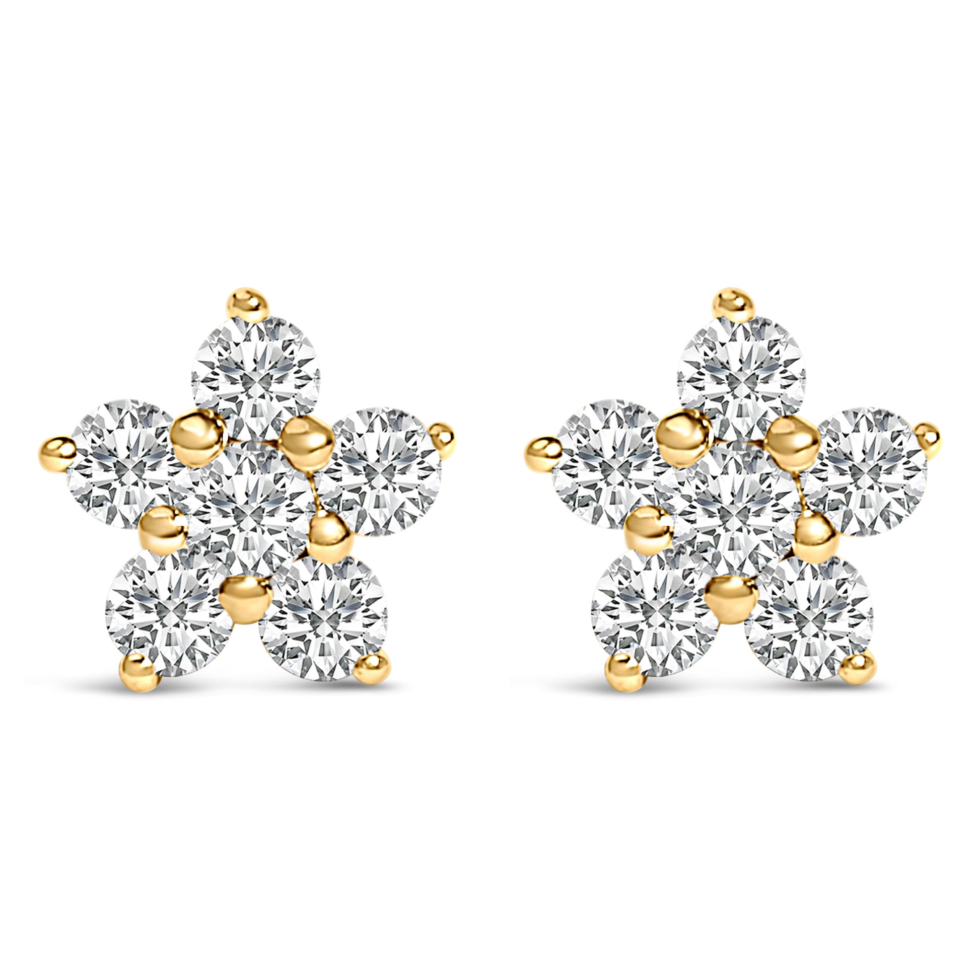 Pair of 10K white gold 1/2 cttw lab-grown diamond star stud earrings by Bids.com on Tampa Home & Garden Store