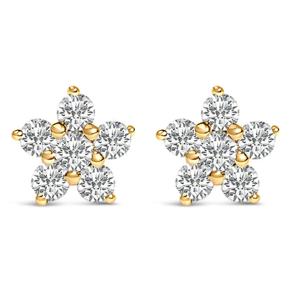 Pair of 10K white gold 1/2 cttw lab-grown diamond star stud earrings by Bids.com on Tampa Home & Garden Store