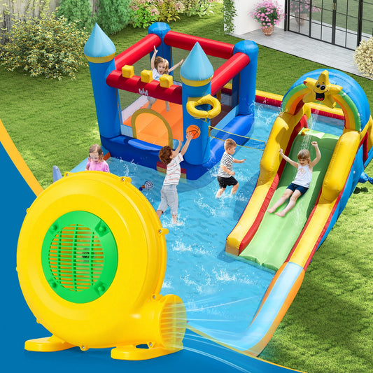 610W Bounce House Blower with Handle and Ground Stakes - Tampa Home & Garden Store