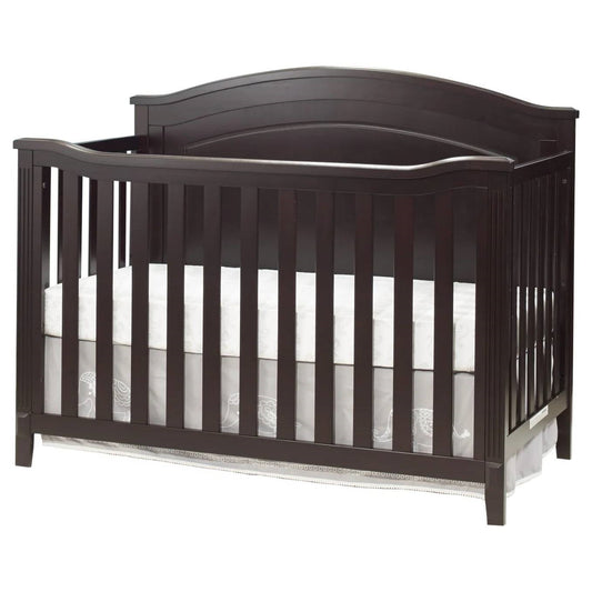 Cuna convertible de madera maciza SF Home Espresso - Cama para niños pequeños vendida por separado