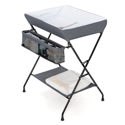 Cambiador plegable ancho gris para pañales de bebé