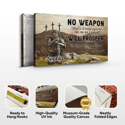 Canvas No Weapon That Is Formed Against You Will Prosper Faith Sign II by Tailored Canvases on Tampa Home & Garden Store