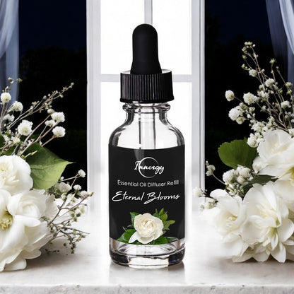 Difusor de aceite Eternal Blooms con cristales, ambientador para coche, 8 ml