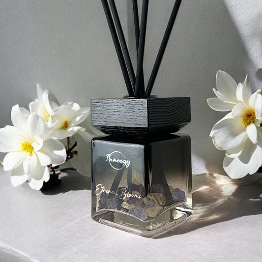 Eternal Blooms Crystal-Enhanced Reed Oil Diffuser, 3oz/100ml - Tampa Home & Garden Store