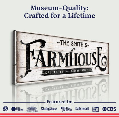 Vintage Rust Farmhouse Sign III canvas by Tailored Canvases with distressed wood design on Tampa Home & Garden Store
