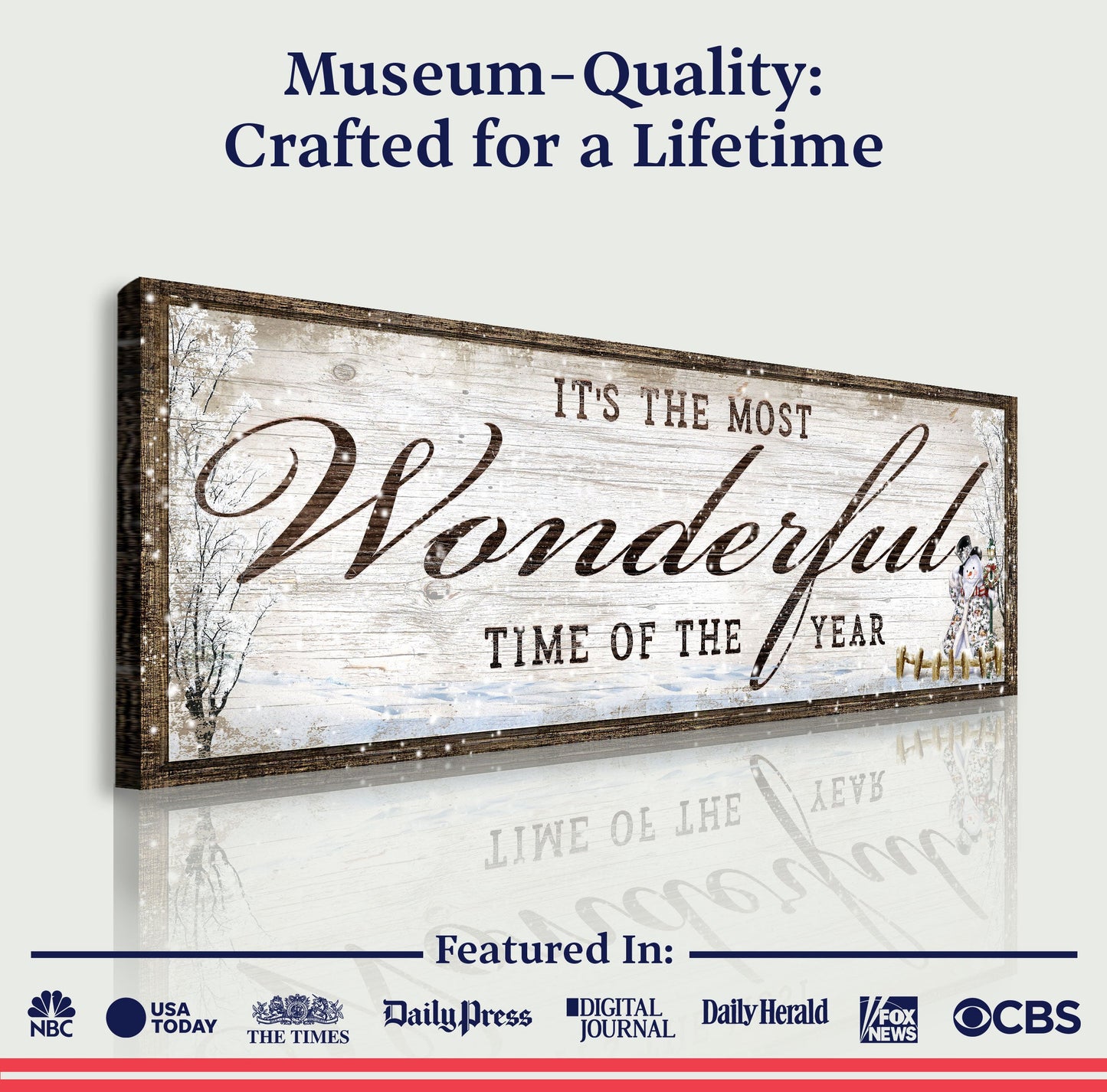 Canvas crafting sign Tailored Canvases rustic wood design on Tampa Home & Garden Store