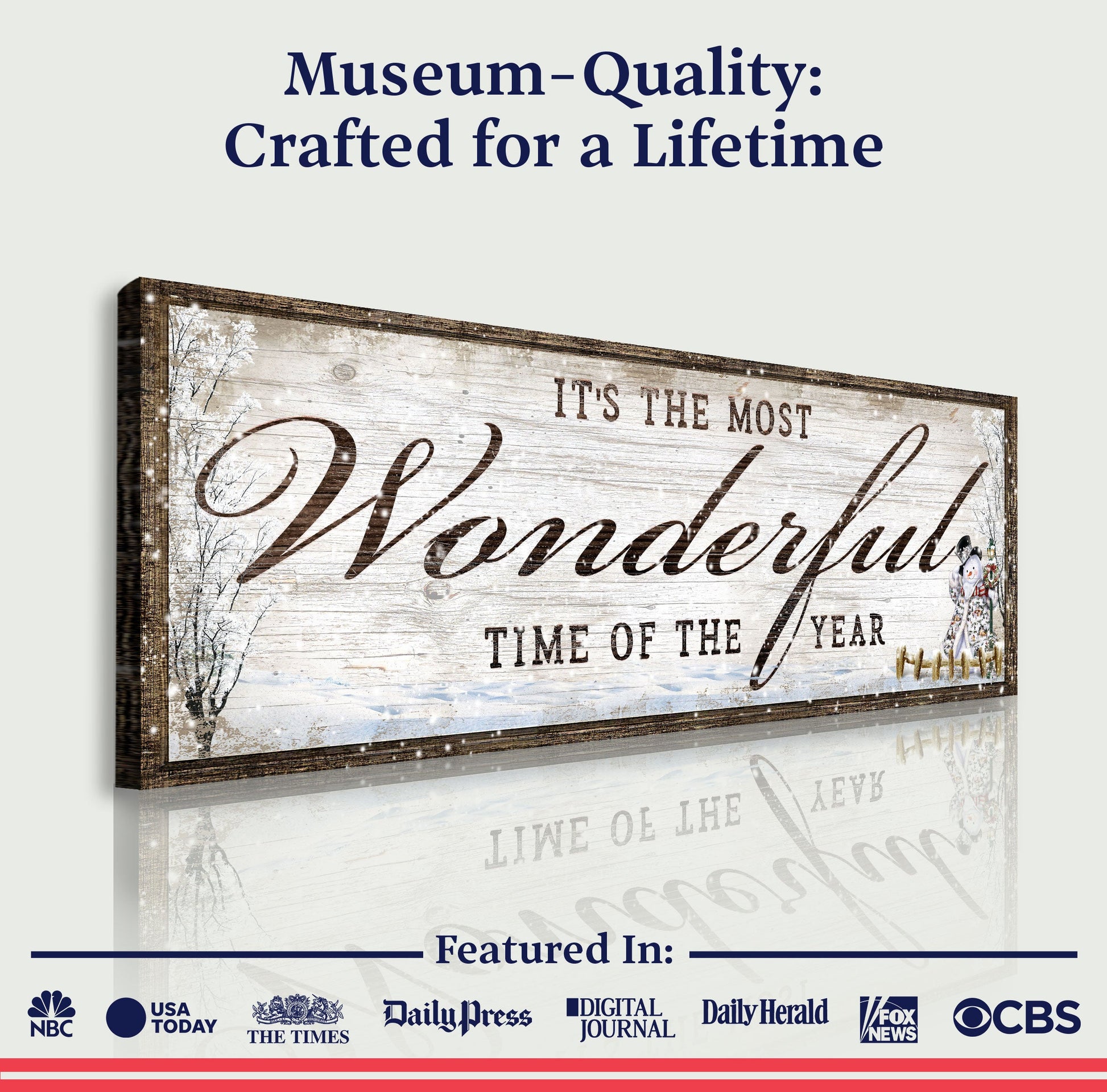 Canvas crafting sign Tailored Canvases rustic wood design on Tampa Home & Garden Store