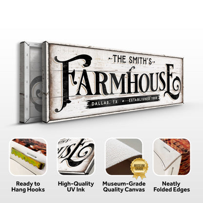 Vintage Rust Farmhouse Sign III Canvas by Tailored Canvases, distressed wood finish on Tampa Home & Garden Store