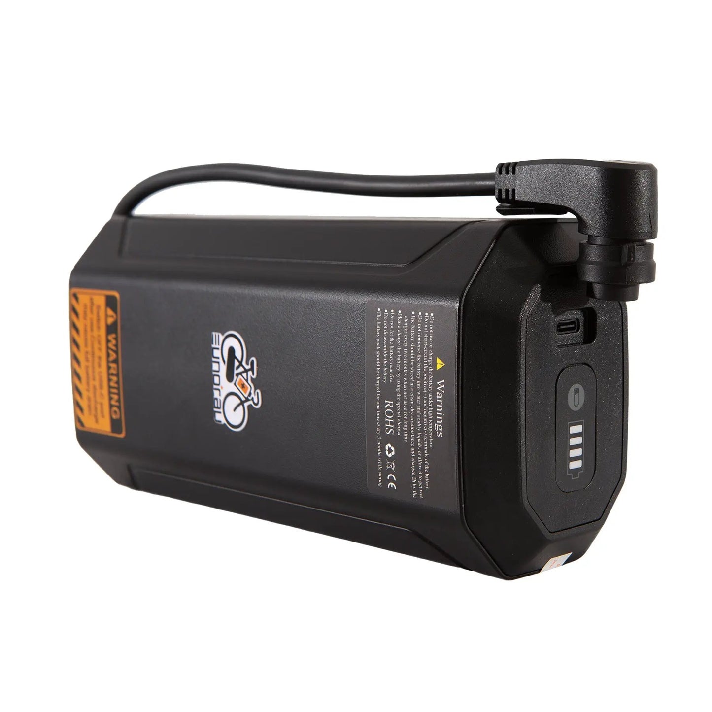 EUNORAU 48V5Ah secondary ebike battery with Type-C port, black battery pack with top cable on Tampa Home & Garden Store