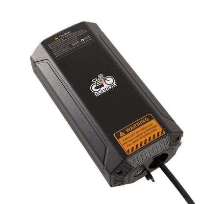 EUNORAU 48V5Ah secondary e-bike battery with Type-C port, black with orange warning label on Tampa Home & Garden Store