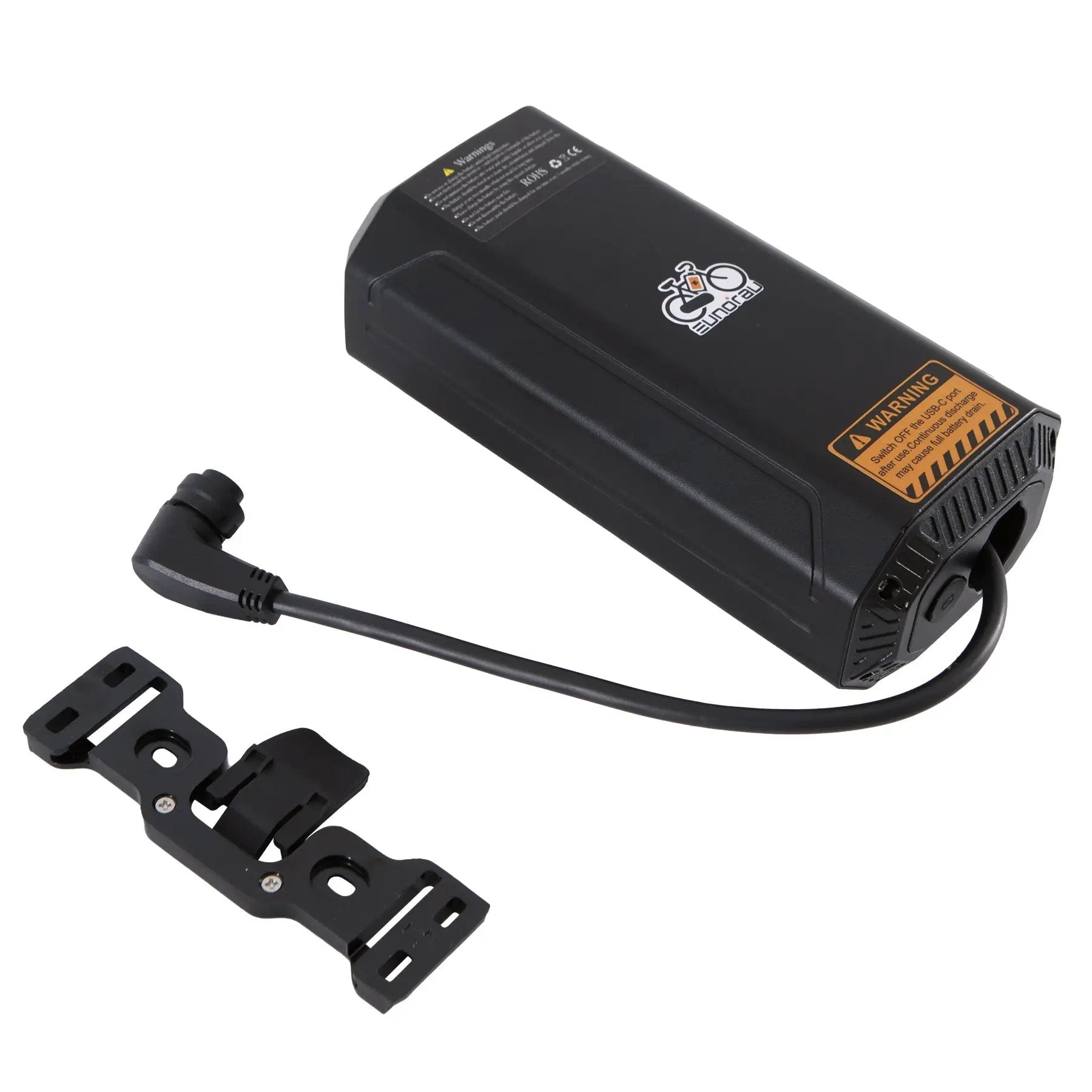 EUNORAU 48V5Ah secondary ebike battery with Type-C port and mounting bracket on Tampa Home & Garden Store