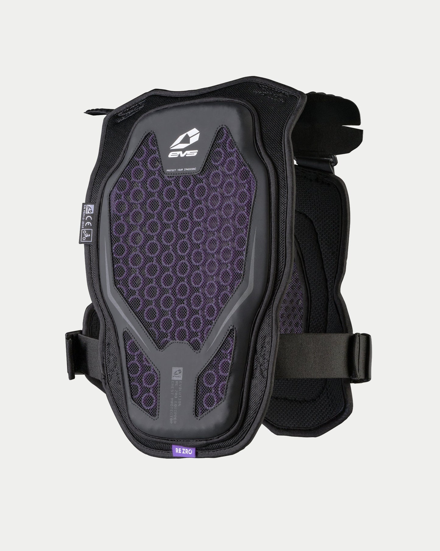 EVS Evolution Youth Chest Protector by EVS Sports, purple mesh panels, black shell on Tampa Home & Garden Store