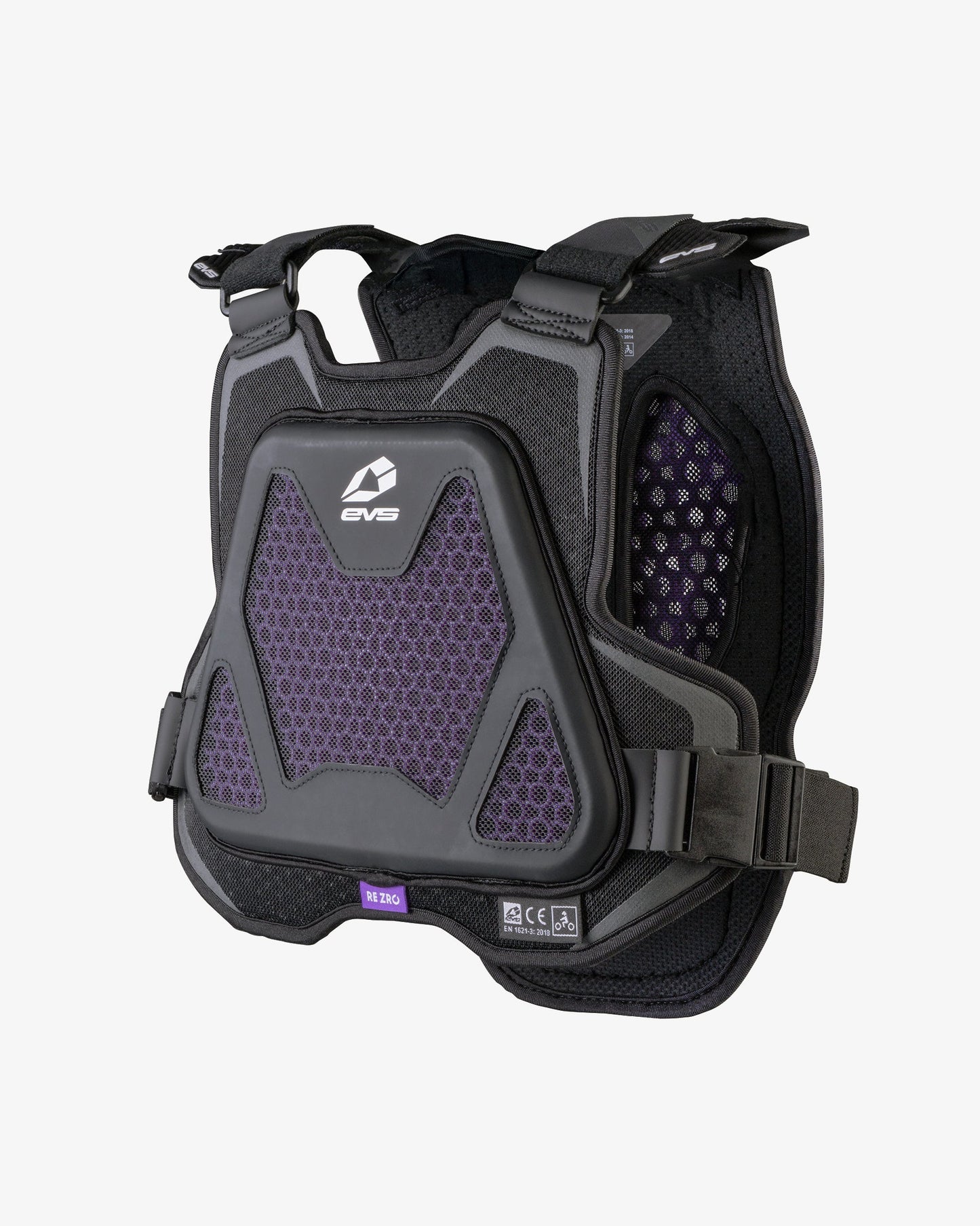 EVS Evolution Youth Chest Protector for motocross; purple mesh, gray shell, adjustable straps on Tampa Home & Garden Store