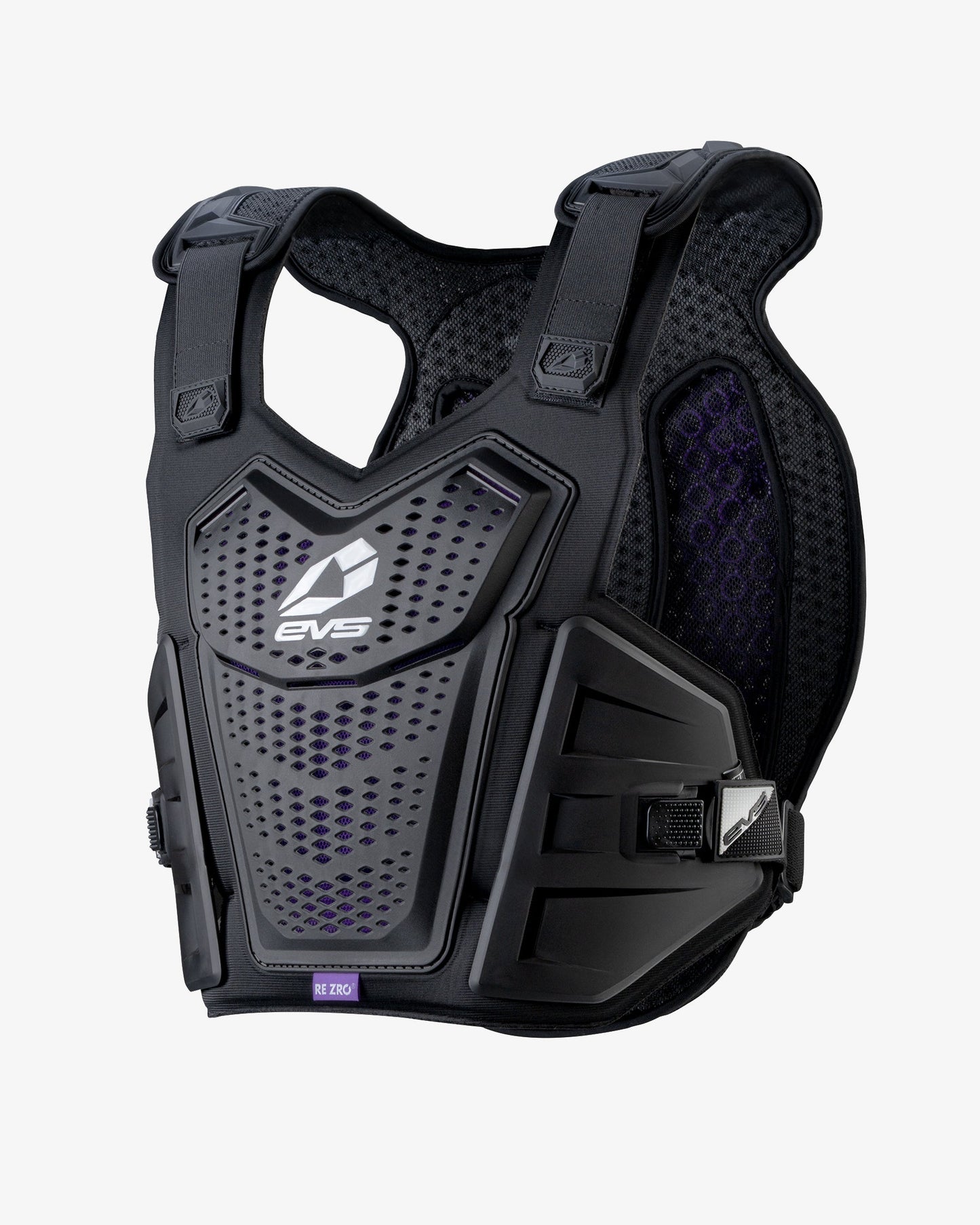 F1 Pro Chest Protector EVS Sports, black perforated front plate with adjustable straps on Tampa Home & Garden Store