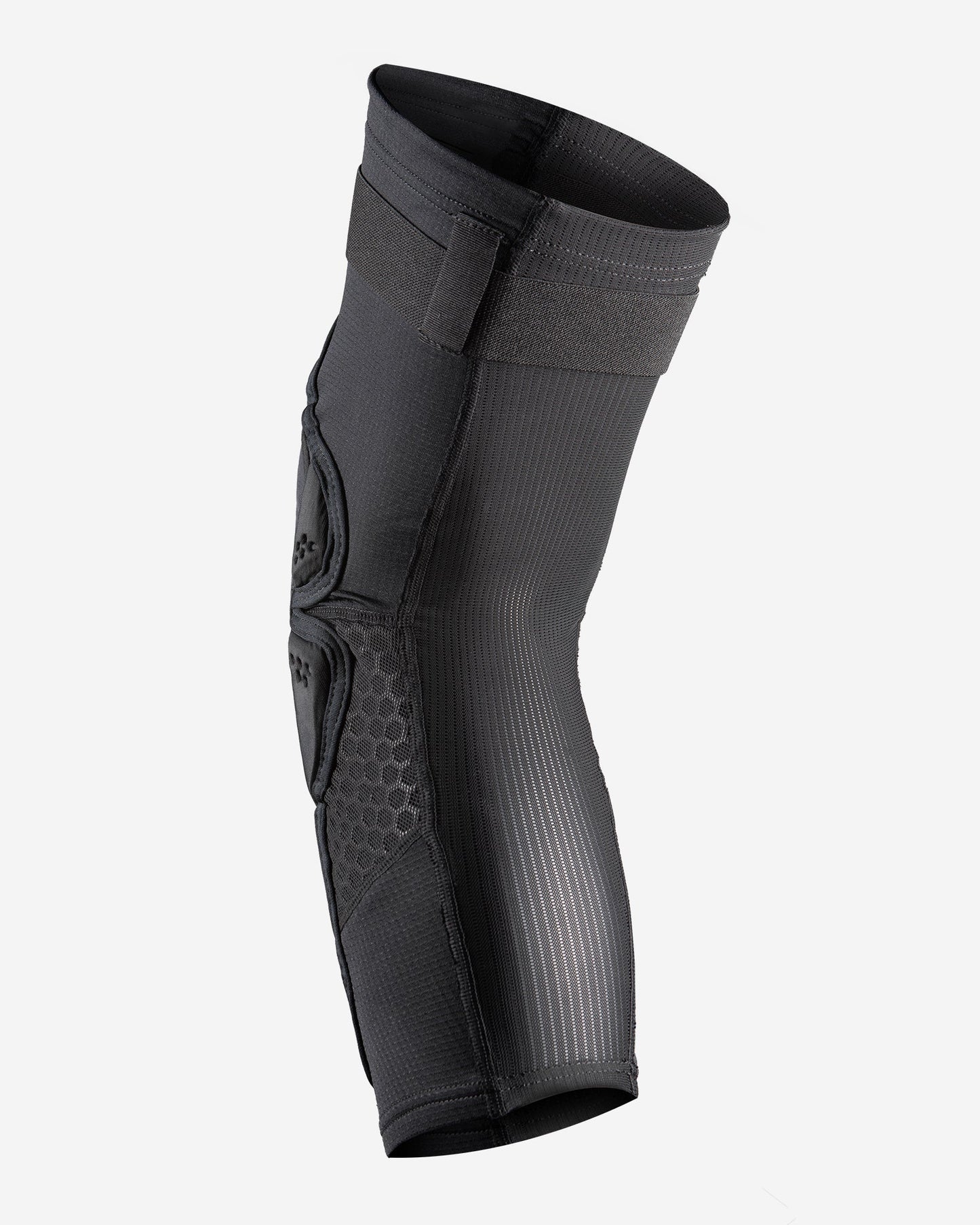 Hex Pro MTB knee guard EVS Sports, black with Velcro strap and mesh panels on Tampa Home & Garden Store