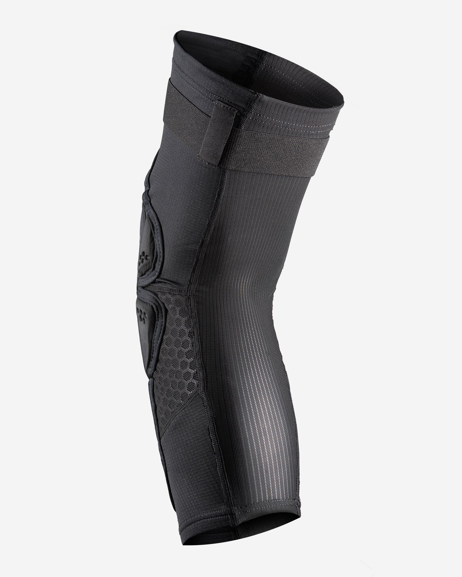 Hex Pro MTB knee guard EVS Sports, black with Velcro strap and mesh panels on Tampa Home & Garden Store