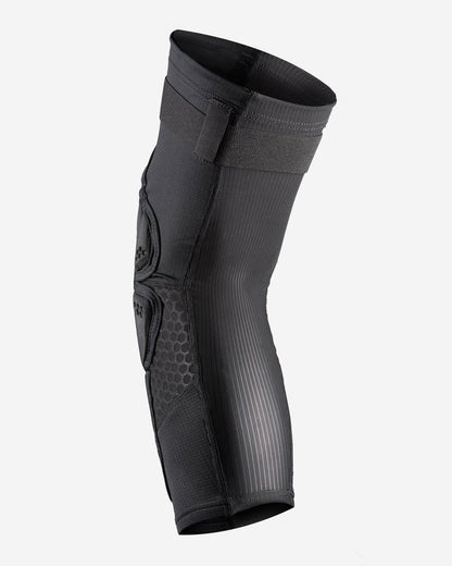 Hex Pro MTB knee guard EVS Sports, black with Velcro strap and mesh panels on Tampa Home & Garden Store