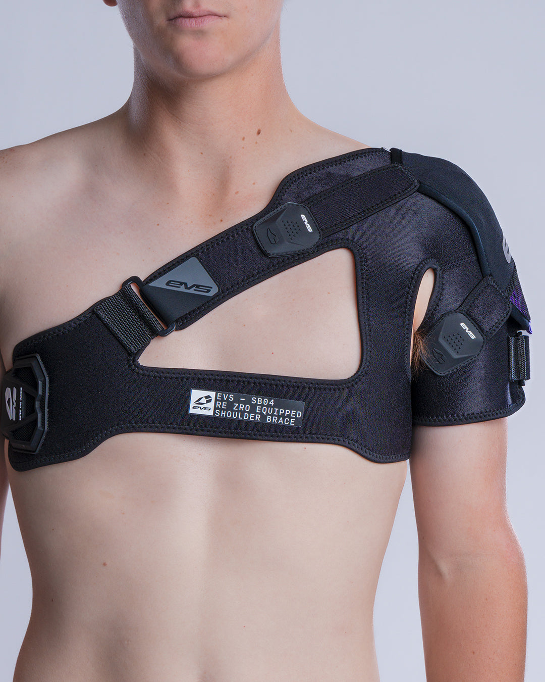 SB04 Pro Shoulder Support EVS Sports black shoulder brace with adjustable straps on Tampa Home & Garden Store