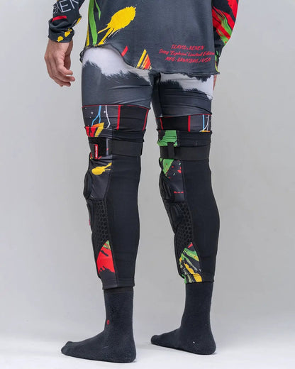 Slayco96 Explosion Knee Guard pair, EVS knee & shin guards with colorful panels on Tampa Home & Garden Store