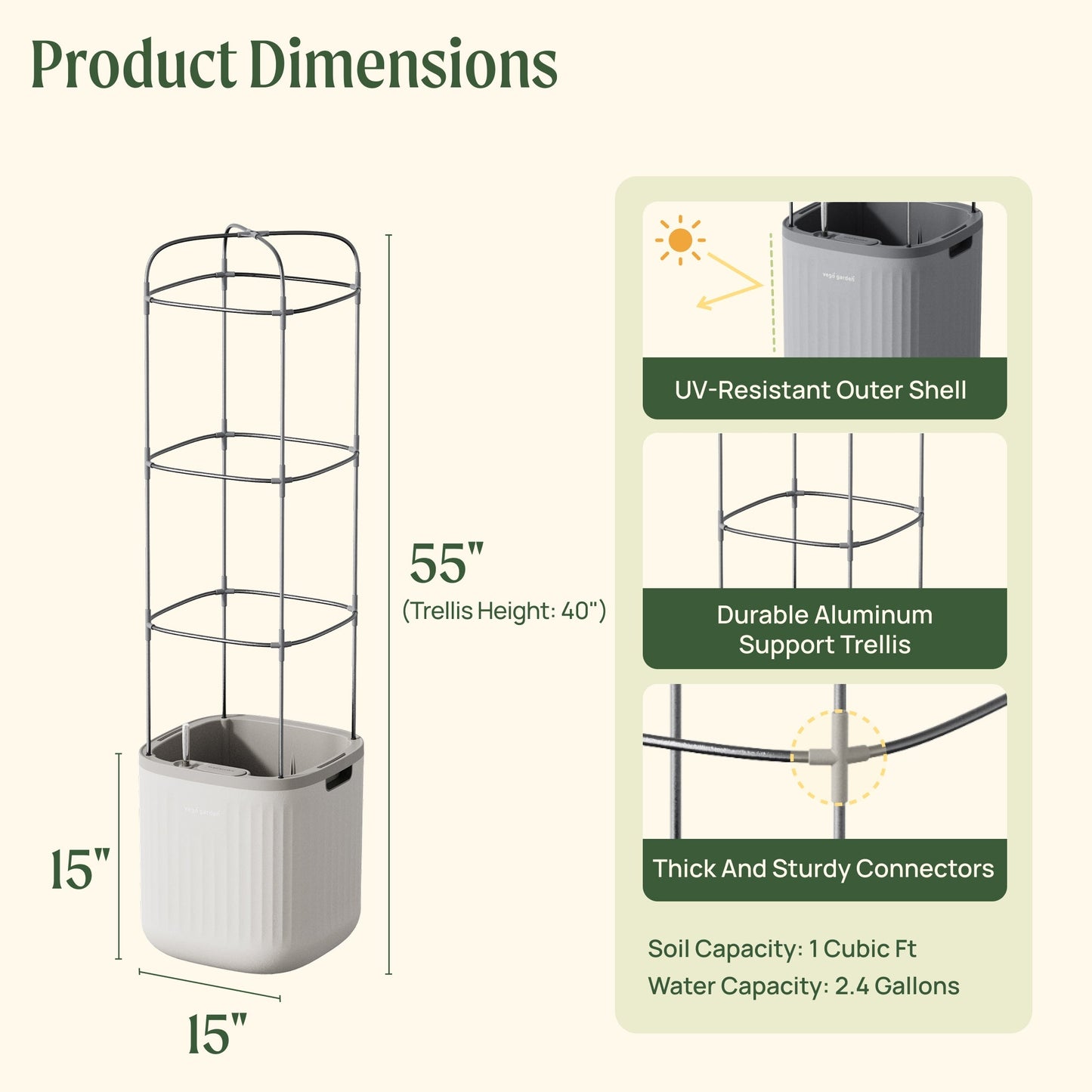 EZ Self-Watering Tomato Planter with Trellis - Tampa Home & Garden Store