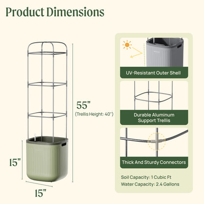EZ Self-Watering Tomato Planter with Trellis - Tampa Home & Garden Store