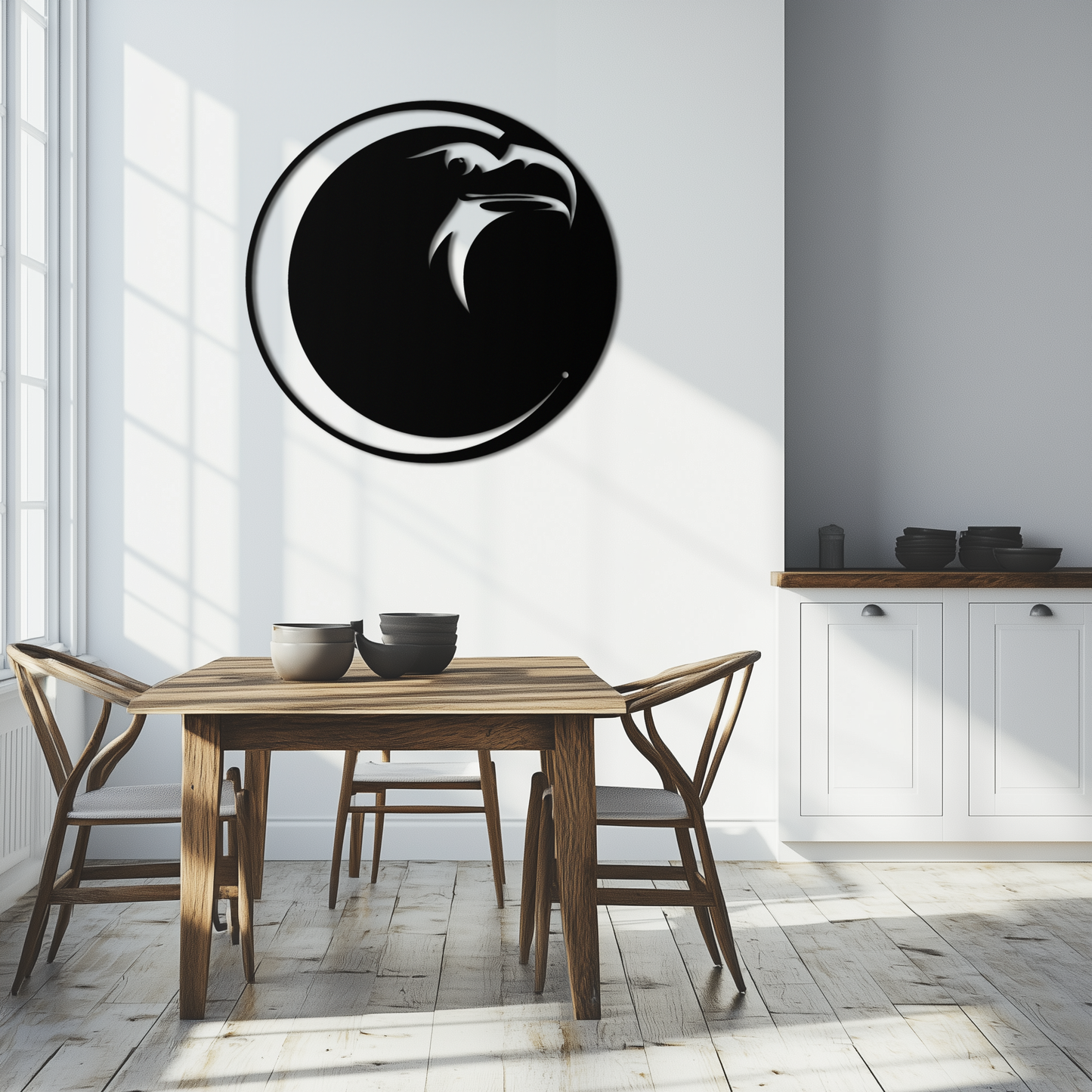 Eagle Moon Metal Wall Art - Majestic and Bold Decor- KAF185 - Tampa Home & Garden Store