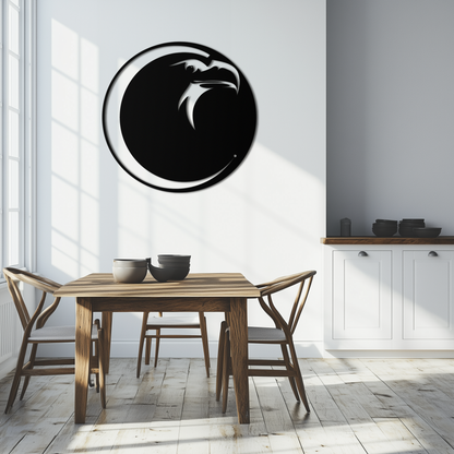 Eagle Moon Metal Wall Art - Majestic and Bold Decor- KAF185 - Tampa Home & Garden Store