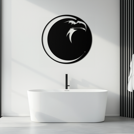Eagle Moon Metal Wall Art - Majestic and Bold Decor- KAF185 - Tampa Home & Garden Store