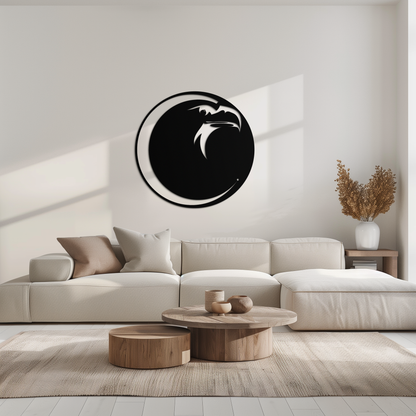 Eagle Moon Metal Wall Art - Majestic and Bold Decor- KAF185 - Tampa Home & Garden Store