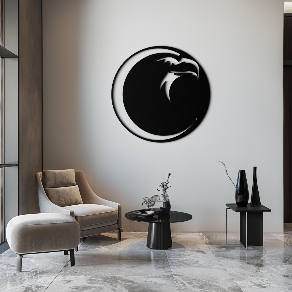 Eagle Moon Metal Wall Art - Majestic and Bold Decor- KAF185 - Tampa Home & Garden Store