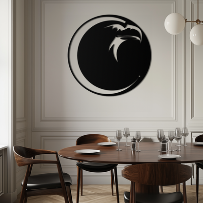 Eagle Moon Metal Wall Art - Majestic and Bold Decor- KAF185 - Tampa Home & Garden Store
