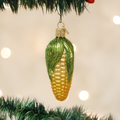 Ear Of Corn Glass Ornament - Tampa Home & Garden Store