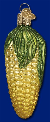 Ear Of Corn Glass Ornament - Tampa Home & Garden Store