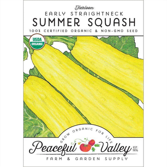 Early Straightneck Summer Squash Seeds (Organic) - Tampa Home & Garden Store