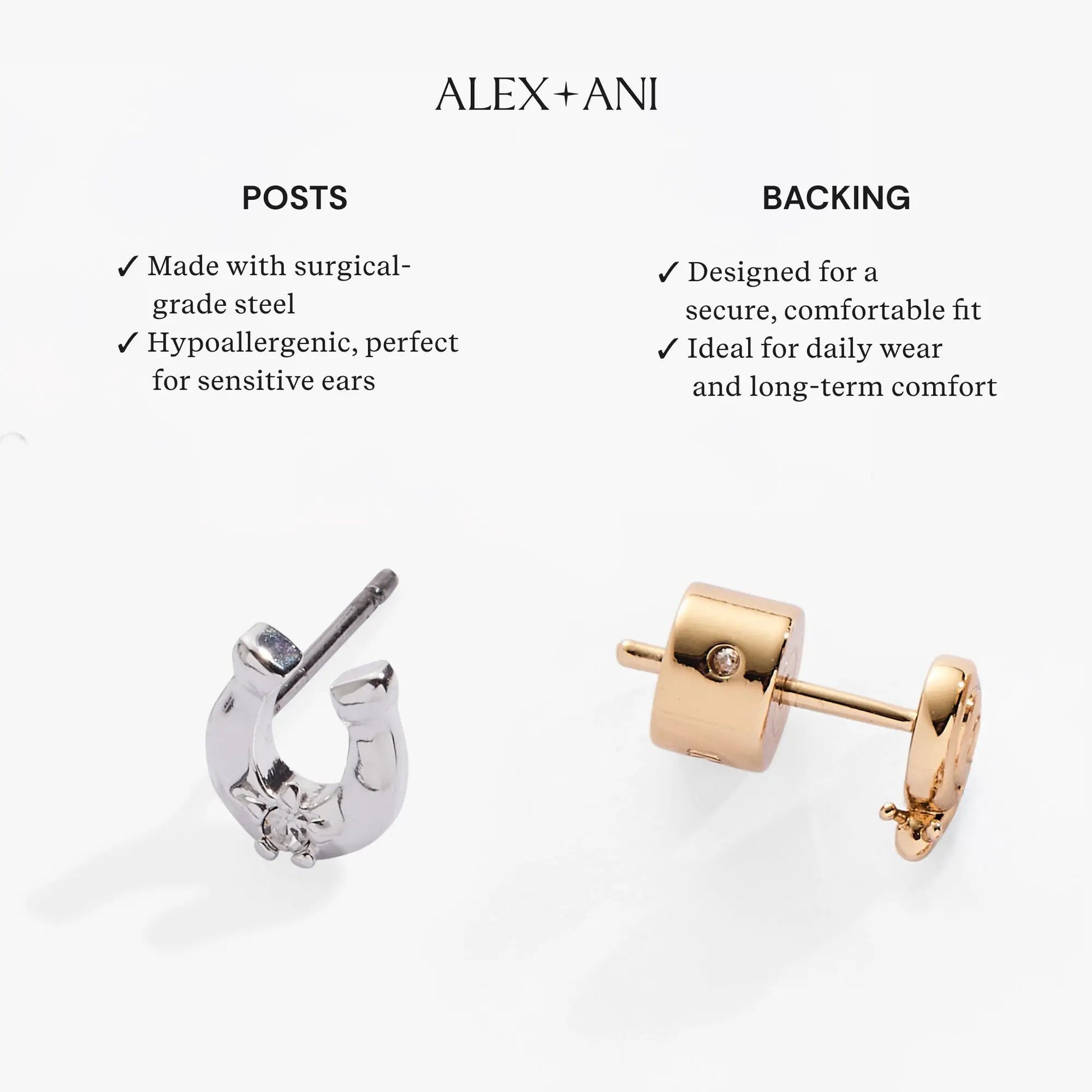Mushroom Earring Duo Set by ALEX AND ANI — silver and rose-gold tone mushroom earrings on posts on Tampa Home & Garden Store
