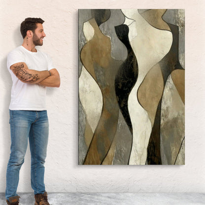Canvas print Earth Song by Tailored Canvases, abstract earthy tones in flowing shapes on Tampa Home & Garden Store
